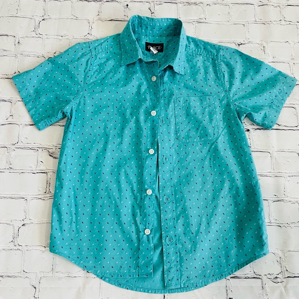 Boys Short Sleeve Button Up Size 7/8